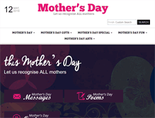Tablet Screenshot of mothersdaycelebration.com